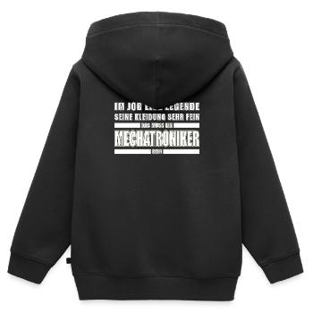 Kfz Mechatroniker KFZ Mechaniker Spruch Geschenk - Kinder Premium Organic Zip Hoodie - Schwarz - Hinten - AI Model Kid Male (0cm)