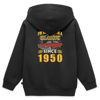1950 Classic Car 75. Geburtstag 75 Jahre Geschenk - Kinder Premium Organic Zip Hoodie - Schwarz - Hinten - AI Model Kid Male (0cm)
