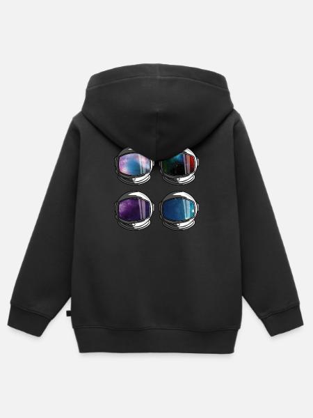 Zum Flug bereit - Kinder Premium Organic Zip Hoodie - Schwarz