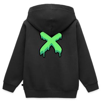 Croix Verte - Sweat Premium à capuche zippé enfant bio - noir - Dos - AI Model Kid Male (0cm)