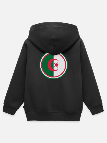 algerien - Kinder Premium Organic Zip Hoodie - Schwarz