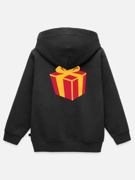 Geschenk - Kinder Premium Organic Zip Hoodie - Schwarz