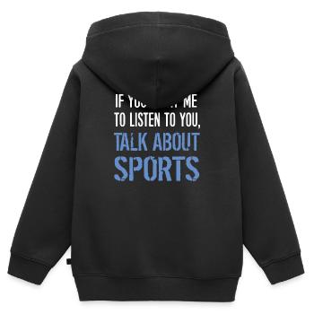 Sport - Sweat Premium à capuche zippé enfant bio - noir - Dos - AI Model Kid Male (0cm)