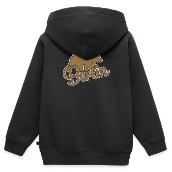 Ours Ours de Berlin - Sweat Premium à capuche zippé enfant bio - noir - Dos - AI Model Kid Male (0cm)