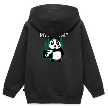 Radiologie Panda - Kinder Premium Organic Zip Hoodie - Schwarz - Hinten - AI Model Kid Male (0cm)