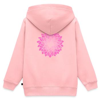 MUMS Flower Pink Blumen - Kinder Premium Organic Zip Hoodie - Rosa - Hinten - AI Model Kid Female (0cm)