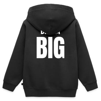dream big für Kids und Teens - Kinder Premium Organic Zip Hoodie - Schwarz - Hinten - AI Model Kid Male (0cm)