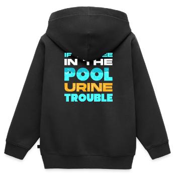 Pool Guy Cleaner Pool Service Funny - Kinder Premium Organic Zip Hoodie - Schwarz - Hinten - AI Model Kid Male (0cm)
