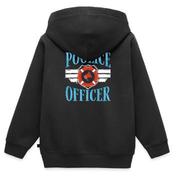 Pool Guy Cleaner Pool Service Agent de poolice - Sweat Premium à capuche zippé enfant bio - noir - Dos - AI Model Kid Male (0cm)