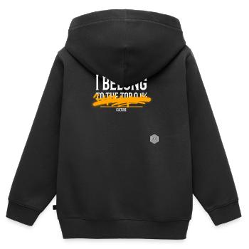 highperformer obere 1% reich lustig - Kinder Premium Organic Zip Hoodie - Schwarz - Hinten - AI Model Kid Male (0cm)