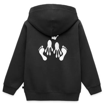 Frog Prince - Kids Premium Organic Zip-up Hoodie - black - Back - AI Model Kid Male (0cm)