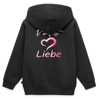 Konfetti im liebe - Kinder Premium Organic Zip Hoodie - Schwarz - Hinten - AI Model Kid Male (0cm)