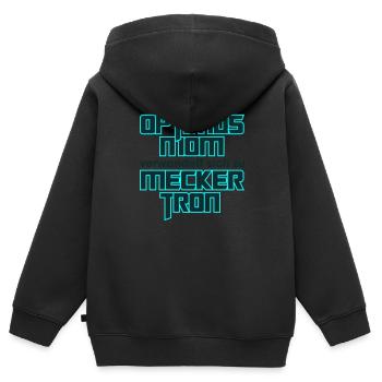 Optimus Mom verwandelt sich zu Meckertron - Kinder Premium Organic Zip Hoodie - Schwarz - Hinten - AI Model Kid Male (0cm)