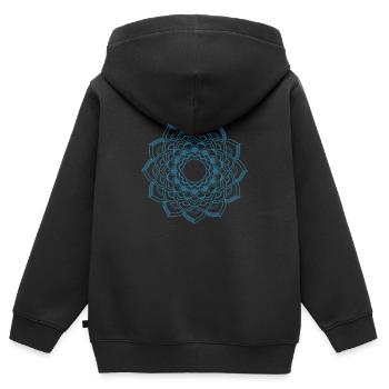Symbol Geschenk Ornament Mandala Spirit Goa Orient - Kinder Premium Organic Zip Hoodie - Schwarz - Hinten - AI Model Kid Male (0cm)