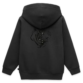 Wildtiere - Kinder Premium Organic Zip Hoodie - Schwarz - Hinten - AI Model Kid Male (0cm)