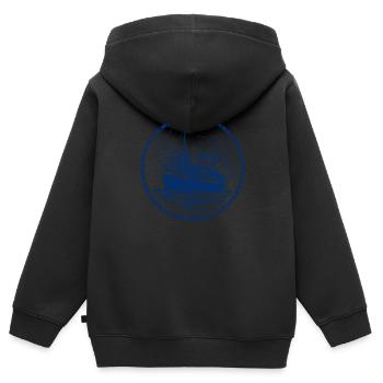 Wassersport - Kinder Premium Organic Zip Hoodie - Schwarz - Hinten - AI Model Kid Male (0cm)