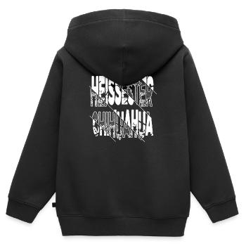 windhund geburtstag bday geschenkidee - Kinder Premium Organic Zip Hoodie - Schwarz - Hinten - AI Model Kid Male (0cm)