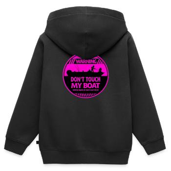 Avertissement de bateau - Sweat Premium à capuche zippé enfant bio - noir - Dos - AI Model Kid Male (0cm)