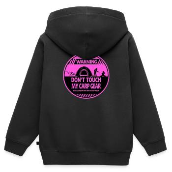 Karpfen - Kinder Premium Organic Zip Hoodie - Schwarz - Hinten - AI Model Kid Male (0cm)