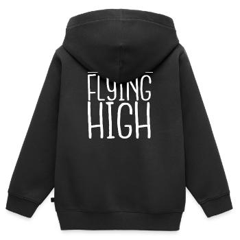 Expériences de vol Geek Soaring Flight Training - Sweat Premium à capuche zippé enfant bio - noir - Dos - AI Model Kid Male (0cm)