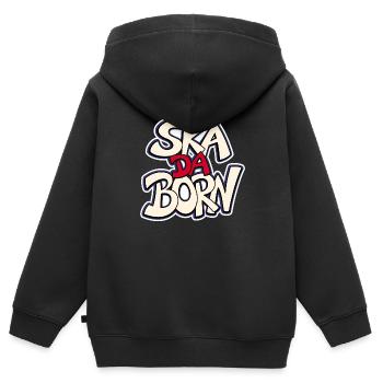 SkaDaBorn Konturlogo - Kinder Premium Organic Zip Hoodie - Schwarz - Hinten - AI Model Kid Male (0cm)