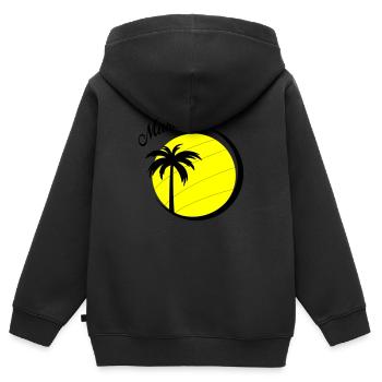 Majorque - Sweat Premium à capuche zippé enfant bio - noir - Dos - AI Model Kid Male (0cm)