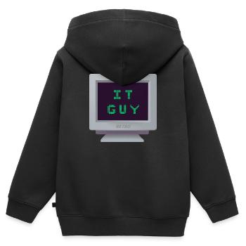 CRT - Informatik - Kinder Premium Organic Zip Hoodie - Schwarz - Hinten - AI Model Kid Male (0cm)