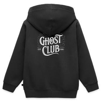 Ghost Club Est 1666 Halloween - Kinder Premium Organic Zip Hoodie - Schwarz - Hinten - AI Model Kid Male (0cm)