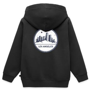 Los Angeles Kalifornien USA Geschenk Geschenkidee - Kinder Premium Organic Zip Hoodie - Schwarz - Hinten - AI Model Kid Male (0cm)