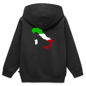 italien land - Kinder Premium Organic Zip Hoodie - Schwarz - Hinten - AI Model Kid Male (0cm)