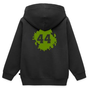 blob 44 - Kids Premium Organic Zip-up Hoodie - black - Back - AI Model Kid Male (0cm)