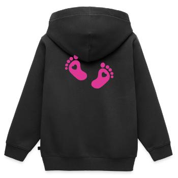 Baby Füße Babyfuß rosa - Kinder Premium Organic Zip Hoodie - Schwarz - Hinten - AI Model Kid Male (0cm)