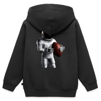 Touchdown im Weltall - Kinder Premium Organic Zip Hoodie - Schwarz - Hinten - AI Model Kid Male (0cm)