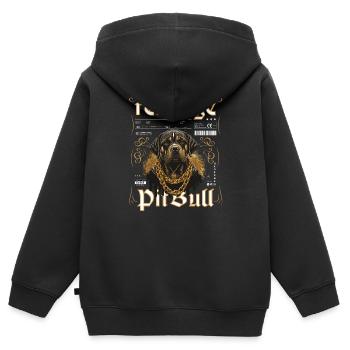 American , design for dog lovers - Kids Premium Organic Zip-up Hoodie - black - Back - AI Model Kid Male (0cm)