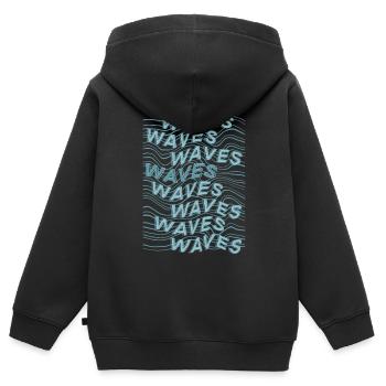 Vagues - Sweat Premium à capuche zippé enfant bio - noir - Dos - AI Model Kid Male (0cm)