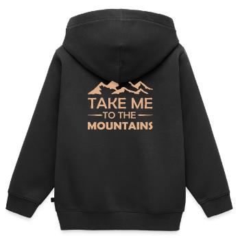 Bring mich in die Berge - Berge - Kinder Premium Organic Zip Hoodie - Schwarz - Hinten - AI Model Kid Male (0cm)