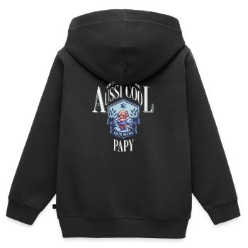 Humour petits-enfants cadeau pour garçon et fille - Sweat Premium à capuche zippé enfant bio - noir - Dos - AI Model Kid Male (0cm)