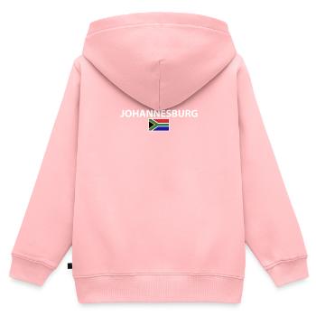 Johannesburg Südafrika Südafrikanische Flagge - Kinder Premium Organic Zip Hoodie - Rosa - Hinten - AI Model Kid Female (0cm)