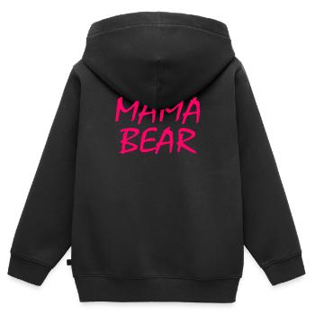 Mama bear - Kinder Premium Organic Zip Hoodie - Schwarz - Hinten - AI Model Kid Male (0cm)