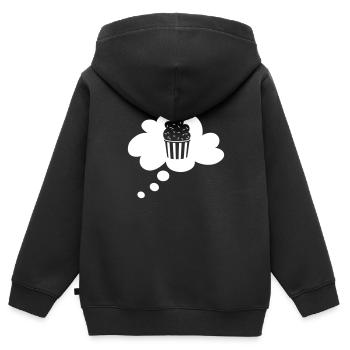 Eis Icecream Wolke Denkblase Sommer Fan Cup Becher - Kinder Premium Organic Zip Hoodie - Schwarz - Hinten - AI Model Kid Male (0cm)