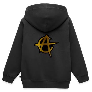 Symbol des Anarcho-Kapitalismus - Kinder Premium Organic Zip Hoodie - Schwarz - Hinten - AI Model Kid Male (0cm)