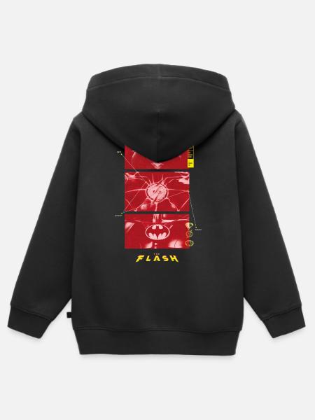 Le tute di Flash di Supergirl, Batman e Flash - Hoodie Premium med dragkedja barn ekologisk - svart