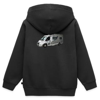camper - Sweat Premium à capuche zippé enfant bio - noir - Dos - AI Model Kid Male (0cm)