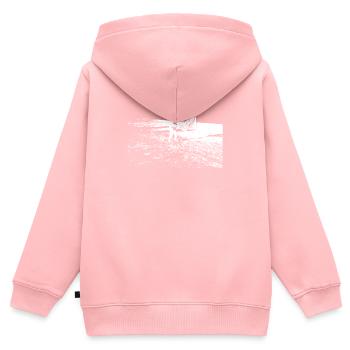 First Man - Kinder Premium Organic Zip Hoodie - Rosa - Hinten - AI Model Kid Female (0cm)