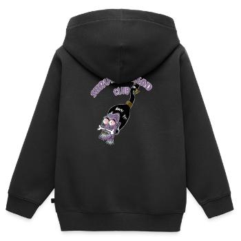 shrunken_head - Kinder Premium Organic Zip Hoodie - Schwarz - Hinten - AI Model Kid Male (0cm)