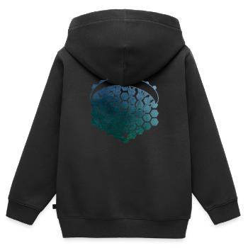 Parapente Parapente Parapente - Sweat Premium à capuche zippé enfant bio - noir - Dos - AI Model Kid Male (0cm)