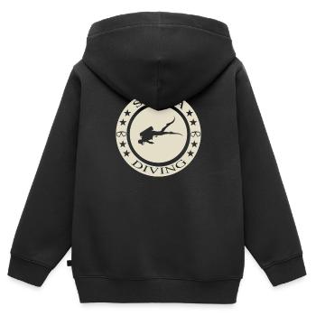 Scuba Diving - Kinder Premium Organic Zip Hoodie - Schwarz - Hinten - AI Model Kid Male (0cm)