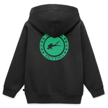 Scuba Diving tauchen - Kinder Premium Organic Zip Hoodie - Schwarz - Hinten - AI Model Kid Male (0cm)
