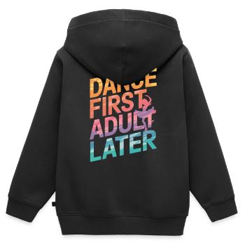 Tanzen Tänzer Tanzen - Kinder Premium Organic Zip Hoodie - Schwarz - Hinten - AI Model Kid Male (0cm)