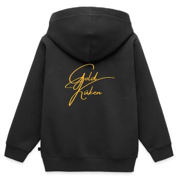 Goldküken Goldstück Kosename Geschenke Schatz - Kinder Premium Organic Zip Hoodie - Schwarz - Hinten - AI Model Kid Male (0cm)